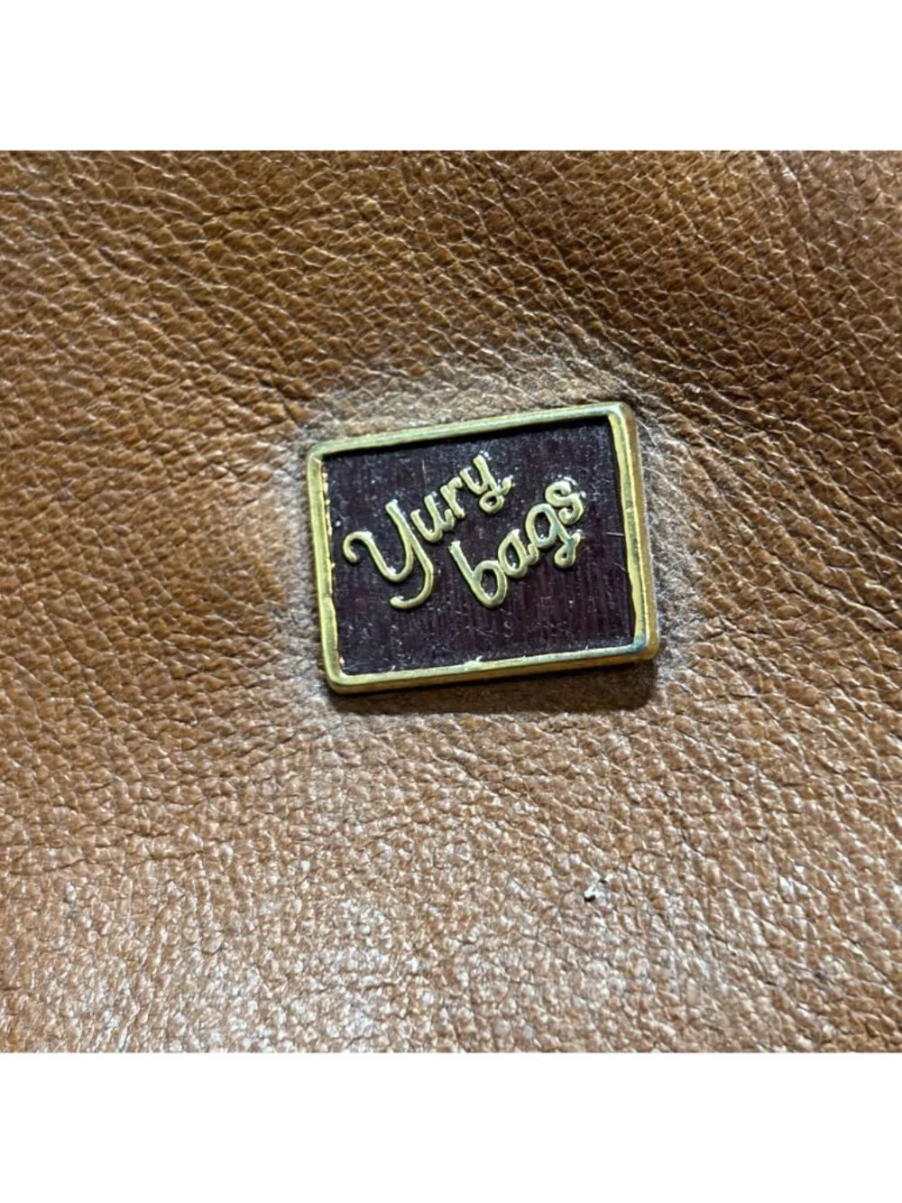 Yury Bags Colombian Leather Briefcase Messenger Crossbody Satchel Cognac Vintage